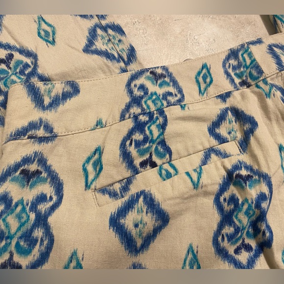 NWOT Willi Smith Aztec Boho Wide Leg Linen Pant - Picture 5 of 12